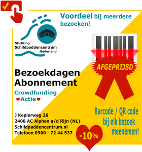 Een abonnement van het Schildpaddencentrum biedt veel voordeel